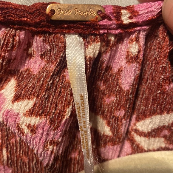 Free People - Maroon & Pink Floral Print Long Sleeve Maxi Dress🍒 - Picture 11 of 11